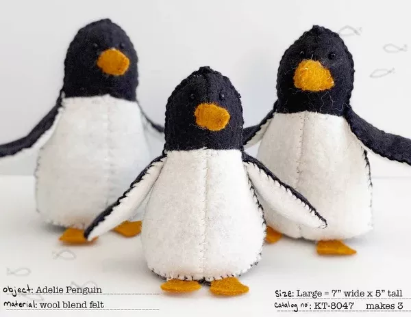 Adelie Penguins Felt Sewing Kit