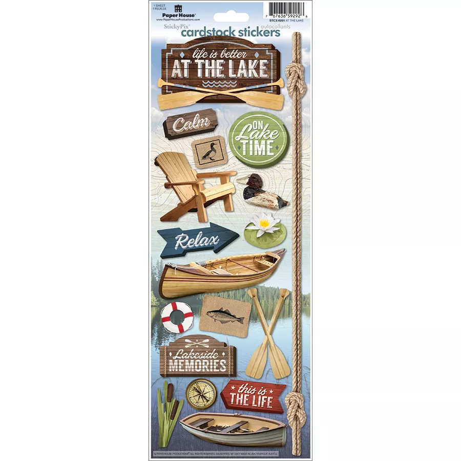 "At the Lake" Cardstock Stickers