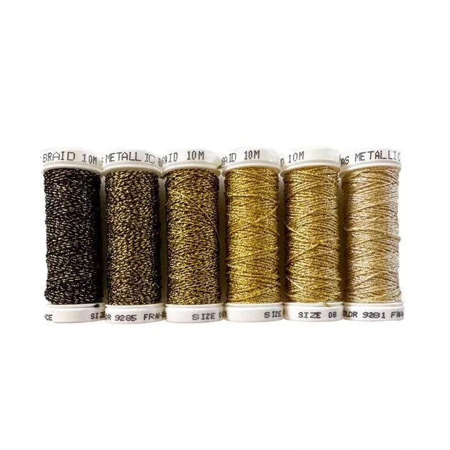 Au Ver a Soie Metallic Braid Shade Collection - Gold