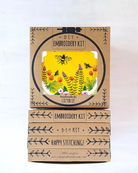 Bee Lovely Embroidery Kit by Cozy Blue