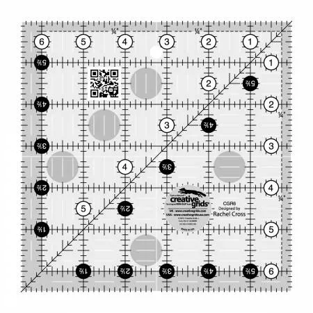 Creative Grids - 6 1/2" Square Ruler - CGR6