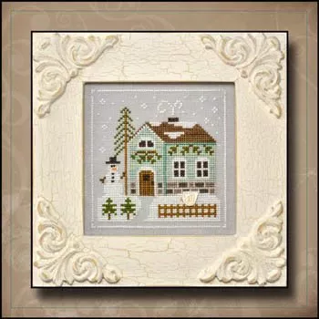 Frosty Forest: Snowman's Cottage chart - Country Cottage Needleworks