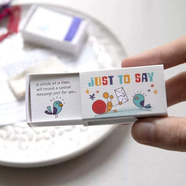 'Let's Dance' Cross Stitch Secret Message In A Matchbox