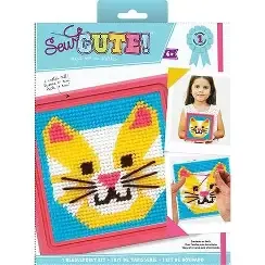 'Sew Cute' Cat - Beginner Needlepoint Kit