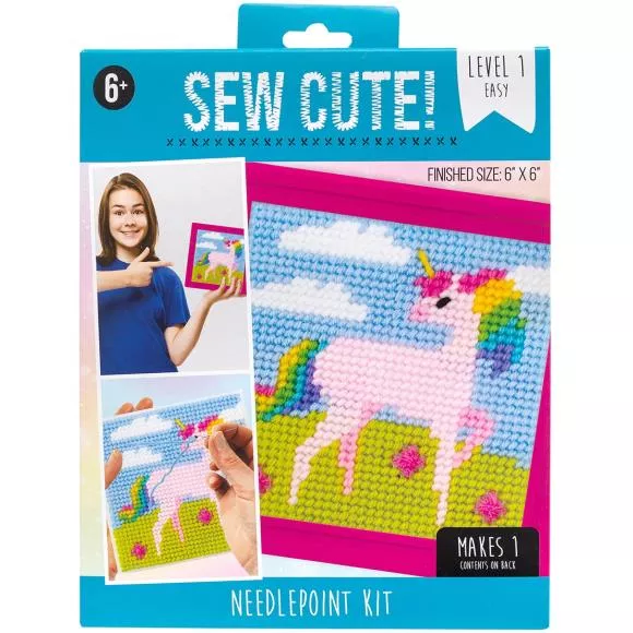 'Sew Cute' Unicorn - Beginner Needlepoint Kit