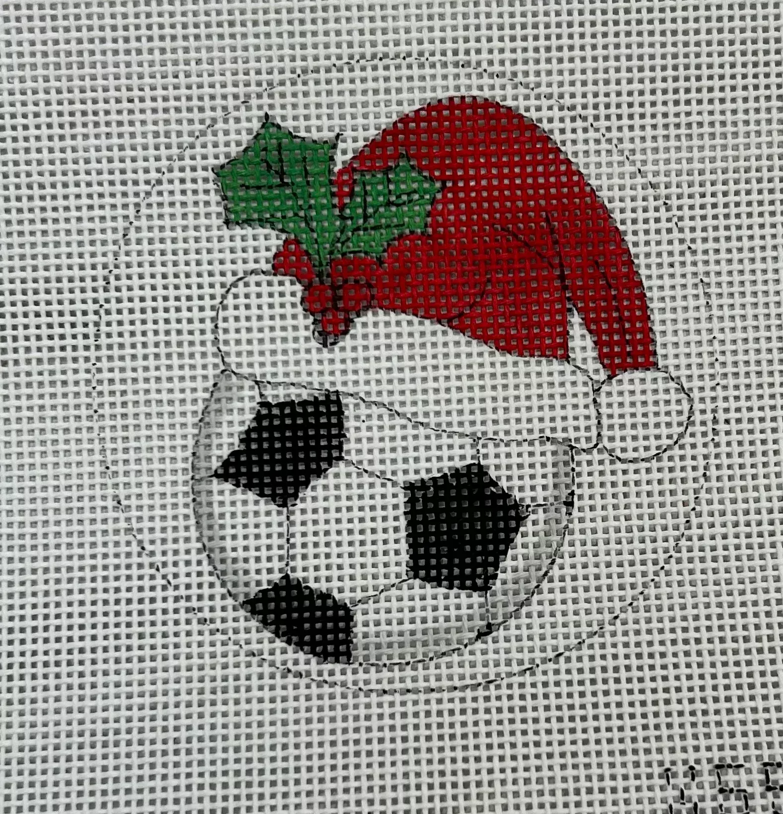 Soccer W/ Santa Hat