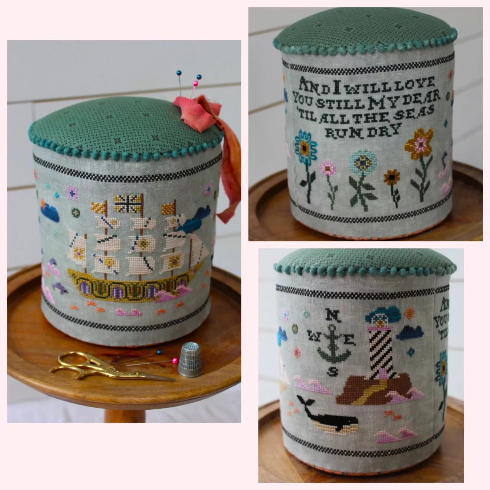 ‘TIL ALL THE SEAS RUN DRY PIN DRUM by Cosford Rise Stitchery
